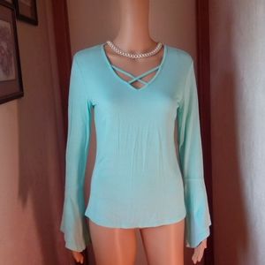Blue top Rayon spandex